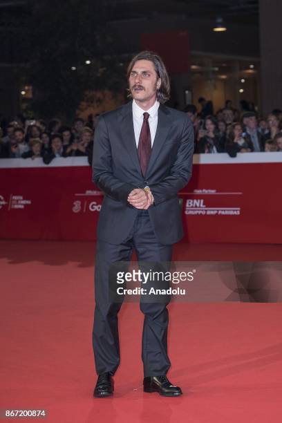 Rome, ITALY Actor Luca Marinelli attends the red carpet of Taviani's movie "Una Questione Privata" during 12th Rome Film Festival at Auditorium Parco...