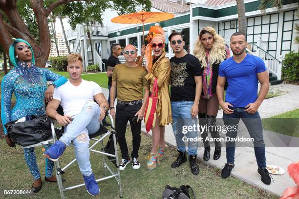 Jimmy D Robinson and Christian J. Perez attend Pop Sensation JoAnna Michelle rocks Miami Beach & Wynwood with "Blaze the Dance Floor" Music Video...