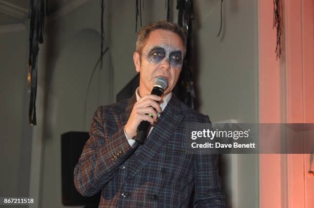 James Nesbitt speaks at Unicef's Halloween at Aynhoe Park on October 27, 2017 in Banbury, England. Unicef's Halloween at Aynhoe is raising vital...