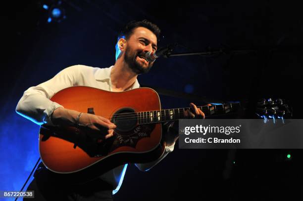 Liam Fray performs on stage at KOKO on October 27, 2017 in London, England.