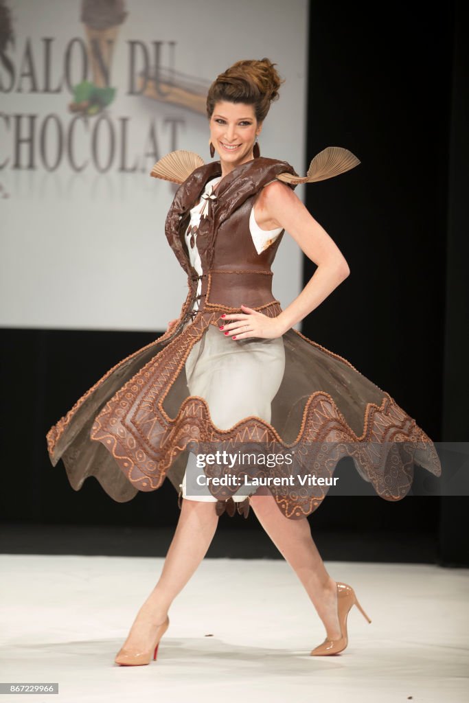TV Presenter Chloe Nabedian walks the Runway during "Le Defile des