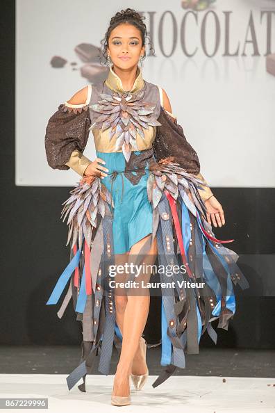 Singer of The Voice 6 Lucie Vagenheim walks the Runway during "Le