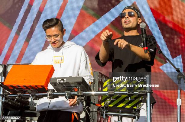 Louis Kha and Mikul Wing of Autograf perform during Voodoo Music + Arts Experience at City Park on October 27, 2017 in New Orleans, Louisiana.