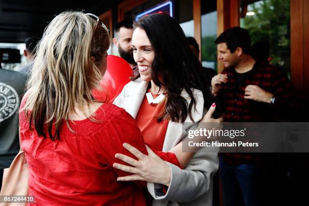 New Zealand Prime Minister Jacinda Ardern meets people at the Sandringham street festival on October 28, 2017 in Auckland, New Zealand. Jacinda...