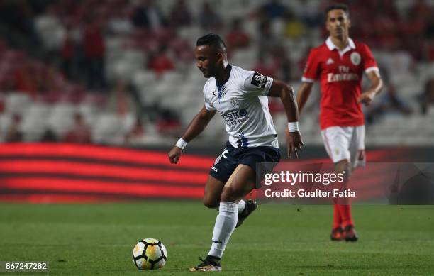 Feirense forward Edson Farias from Brazil in action during the Primeira Liga match between SL Benfica and CD Feirense at Estadio da Luz on October...