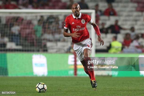 Benfica defender Luisao from Brazil in action during the Primeira Liga match between SL Benfica and CD Feirense at Estadio da Luz on October 27, 2017...