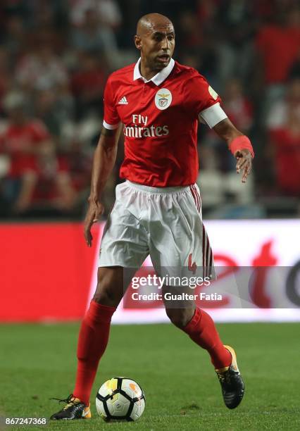 Benfica defender Luisao from Brazil in action during the Primeira Liga match between SL Benfica and CD Feirense at Estadio da Luz on October 27, 2017...