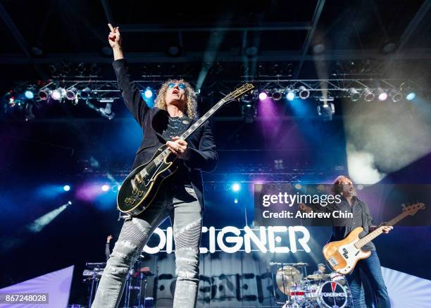 Bruce Watson of Foreigner performs on stage at Abbotsford Centre on October 22, 2017 in Abbotsford, Canada.