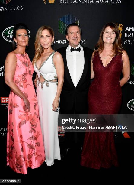 Elizabeth Barbatelli, Anna Granucci, Sebastian Serrell-Watts, and Alexa Jago attend the 2017 AMD British Academy Britannia Awards Presented by...