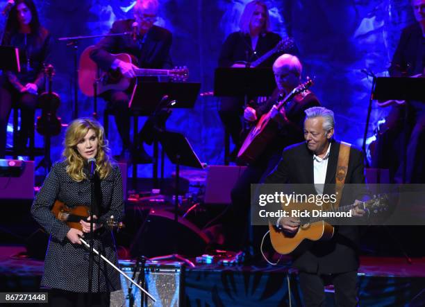 Alison Krauss and Tommy Emmanuel perform during the Country Music Hall of Fame and Museum Medallion Ceremony to celebrate 2017 hall of fame inductees...