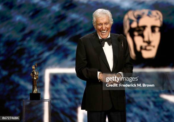 Dick Van Dyke accepts Britannia Award for Excellence in Television presented by Swarovski onstage at the 2017 AMD British Academy Britannia Awards...