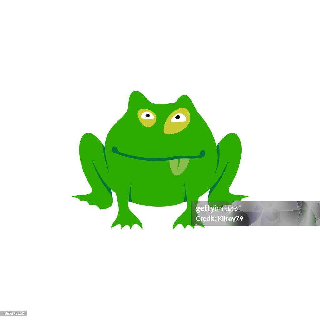 Green Toad Simple Cartoon Illustration Freaky Frog Symbol High-Res Vector  Graphic - Getty Images