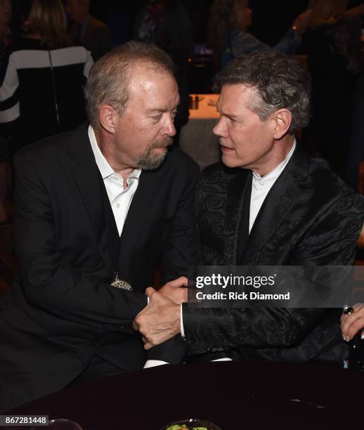 Honoree songwriter Don Schlitz and artist Randy Travis attend the Country Music Hall Of Fame And Museum Hosts Medallion Ceremony To Celebrate 2017...