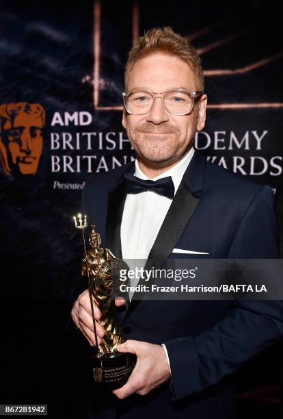 Kenneth Branagh, recipient of the Albert R. Broccoli Britannia Award for Worldwide Contribution to Entertainment, at the 2017 AMD British Academy...