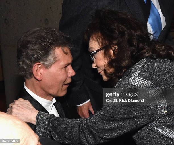 Members Randy Travis and Loretta Lynn attend the Country Music Hall Of Fame And Museum Hosts Medallion Ceremony To Celebrate 2017 Hall Of Fame...