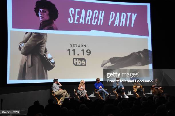 Creator and executive producer Michael Showalter and actors Meredith Hagner, John Early, John Reynolds and Alia Shawkat take part in a panel...