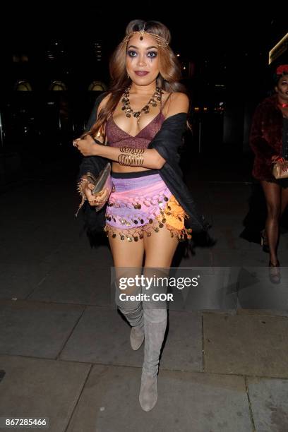 Dionne Bromfield sighting at M hotel Halloween Party on October 27, 2017 in London, England.