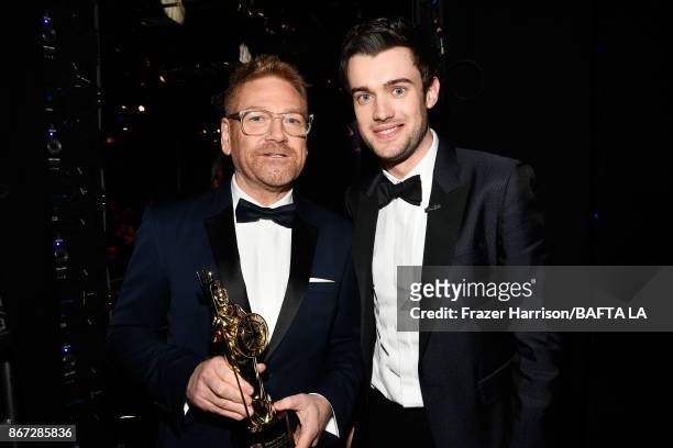 Kenneth Branagh, winner of the Albert R. Broccoli Britannia Award for Worldwide Contribution to Entertainment and host Jack Whitehall at the 2017 AMD...