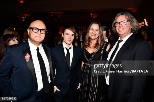 Nigel Daly, Max Daly, Natasha Wellesley, and guest attend the 2017 AMD British Academy Britannia Awards Presented by American Airlines And Jaguar...