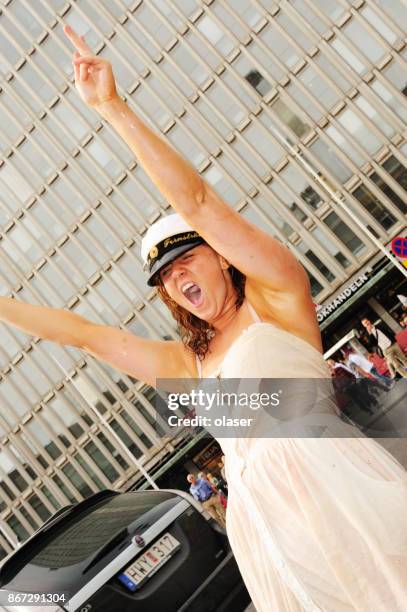 swedish students celebrating graduation - graduation sweden stock pictures, royalty-free photos & images