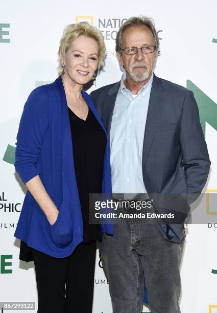 Actress Jean Smart and actor Richard Gilliland arrive at the premiere of National Geographic Documentary Films' "Jane" at the Hollywood Bowl on...