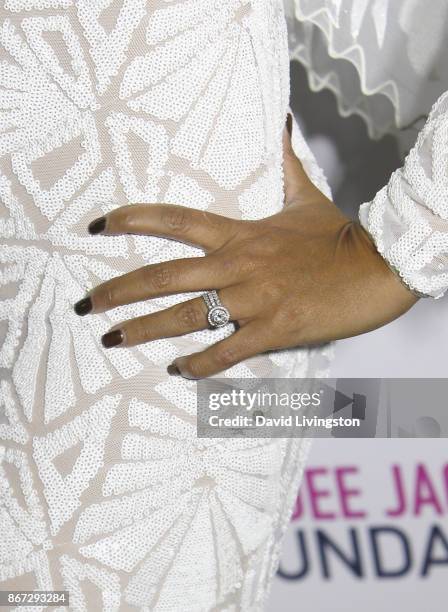 Bettina Bush, ring detail, at Prince Jackson's Heal LA and TLK Fusion Present the 2nd Annual Costume for a Cause at Jackson Family Home on October...