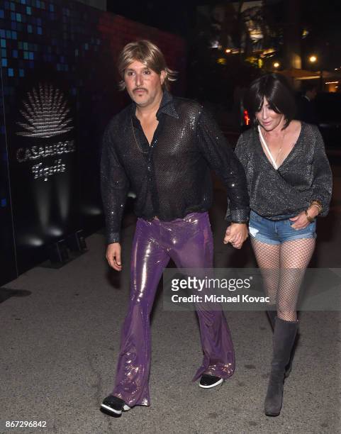 Chris Cortazzo and Shannen Doherty attend Casamigos Halloween Party on October 27, 2017 in Los Angeles, California.