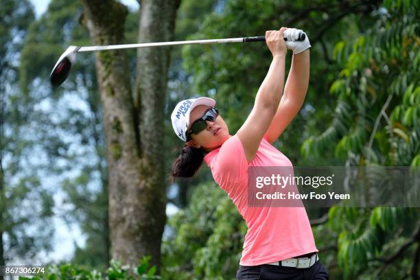 Sei Young Kim of Korea in action during day three of the Sime Darby LPGA Malaysia at TPC Kuala Lumpur East Course on October 28, 2017 in Kuala...