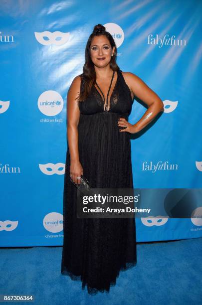 Angelique Cabral at the UNICEF Next Generation Masquerade Ball at Clifton's Republic on October 27, 2017 in Los Angeles, California.