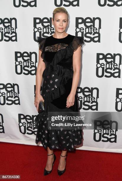Comedian/TV personality Chelsea Handler arrives at PEN Center USA's 27th Annual Literary Awards Festival on October 27, 2017 in Beverly Hills,...