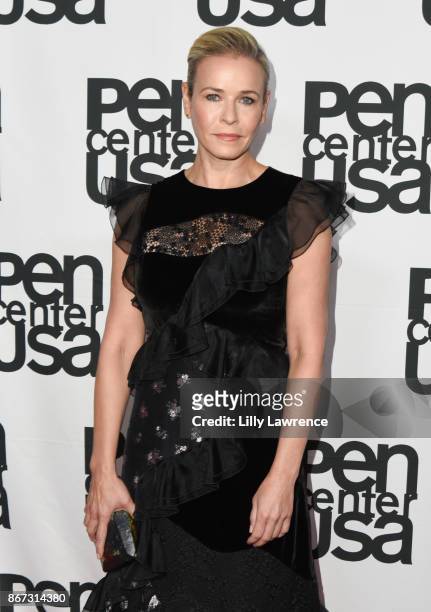 Comedian/TV personality Chelsea Handler arrives at PEN Center USA's 27th Annual Literary Awards Festival on October 27, 2017 in Beverly Hills,...