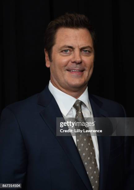 Actor/writer Nick Offerman arrives at PEN Center USA's 27th Annual Literary Awards Festival on October 27, 2017 in Beverly Hills, California.