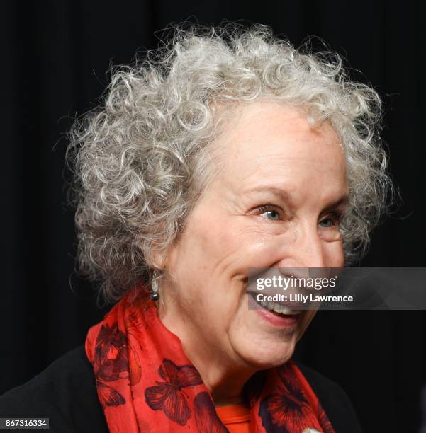 Writer Margaret Atwood arrives at PEN Center USA's 27th Annual Literary Awards Festival on October 27, 2017 in Beverly Hills, California.