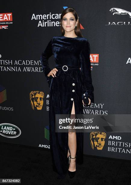 Actress Charity Wakefield attends the 2017 AMD British Academy Britannia Awards at The Beverly Hilton Hotel on October 27, 2017 in Beverly Hills,...