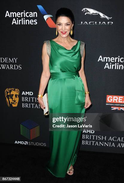 Actress Shohreh Aghdashloo attends the 2017 AMD British Academy Britannia Awards at The Beverly Hilton Hotel on October 27, 2017 in Beverly Hills,...