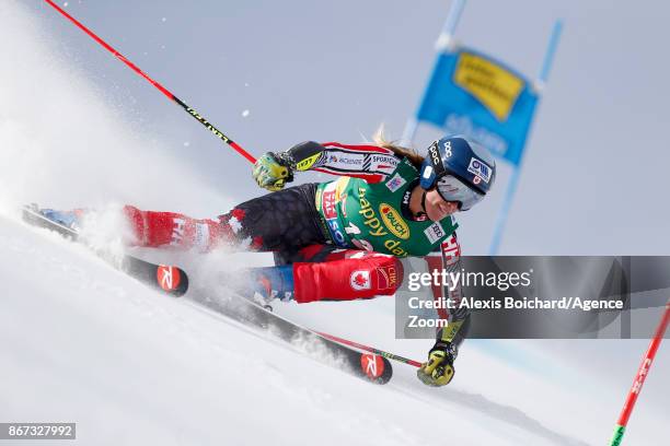 Marie-michele Gagnon of Canada in action during the Audi FIS Alpine Ski World Cup Women's Giant Slalom on October 28, 2017 in Soelden, Austria.