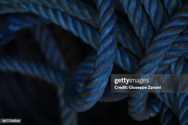 blue rope - navy blue abstract stock pictures, royalty-free photos & images