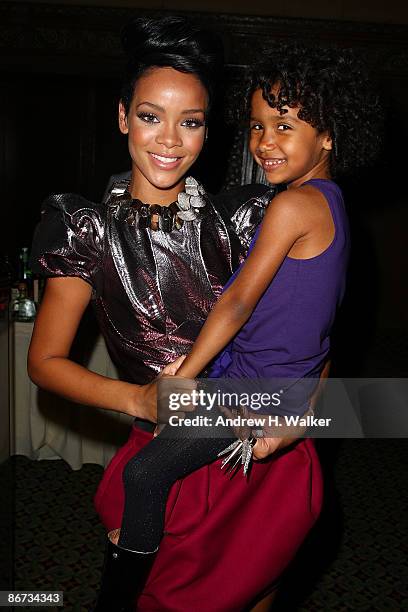 Rihanna and honoree Isabelle Huurman attend DKMS' 3rd Annual Star-Studded Gala at Cipriani 42nd Street on May 7, 2009 in New York City.