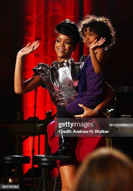 Rihanna and honoree Isabelle Hurman attend DKMS' 3rd Annual Star-Studded Gala at Cipriani 42nd Street on May 7, 2009 in New York City.