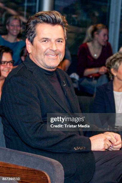 German singer Thomas Anders during the TV Show 'Tietjen und Bommes' on October 27, 2017 in Hanover, Germany.