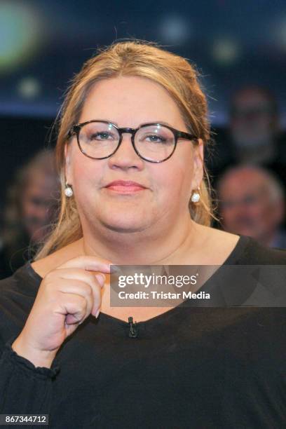 German comedian Ilka Bessin during the TV Show 'Tietjen und Bommes' on October 27, 2017 in Hanover, Germany.