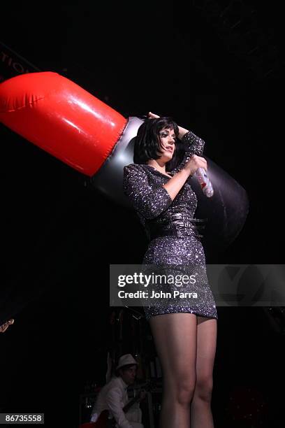 Katy Perry performs at the GRAMMY Celebration Concert Tour at Filmore Miami Beach at Jackie Gleason Theater on May 7, 2009 in Miami Beach, Florida.