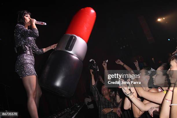 Katy Perry performs at the GRAMMY Celebration Concert Tour at Filmore Miami Beach at Jackie Gleason Theater on May 7, 2009 in Miami Beach, Florida.