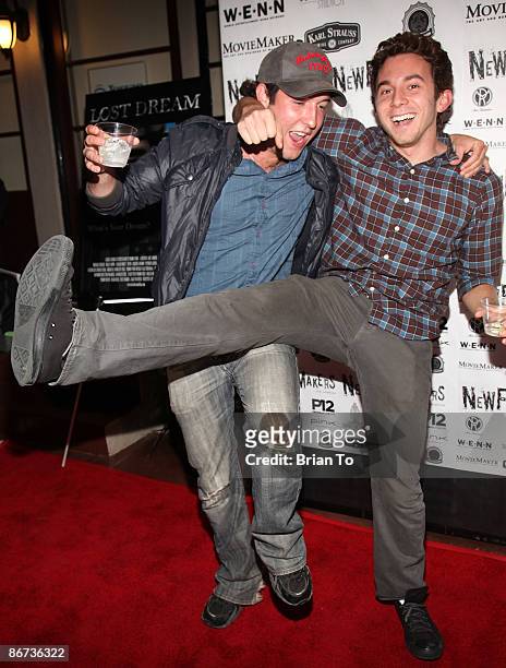 Actors Chris Marquette and Aaron Himmelstein arrive at "Lost Dream" - Los Angeles Premiere at the Stanley Kramer Theater on May 7, 2009 in Hollywood,...