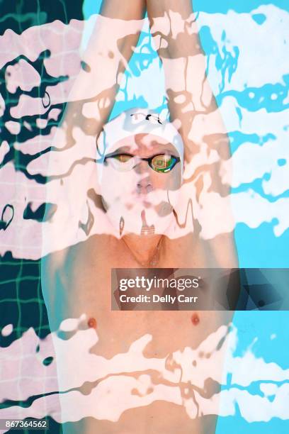 Bobby Hurley, winner of the Men 100m Backstroke during the Australia Short Course Championships at SA Aquatic and Leisure Centre on October 28, 2017...