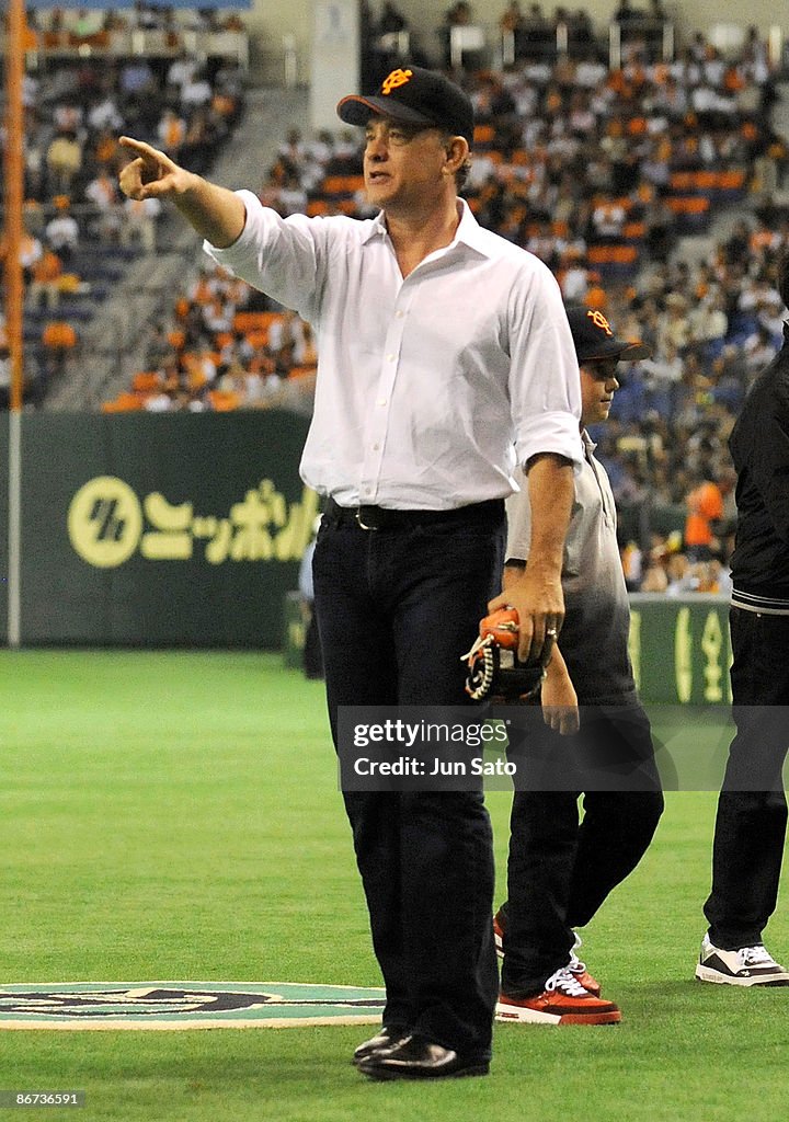 Tom Hanks Throws Ceremonial First Pitch