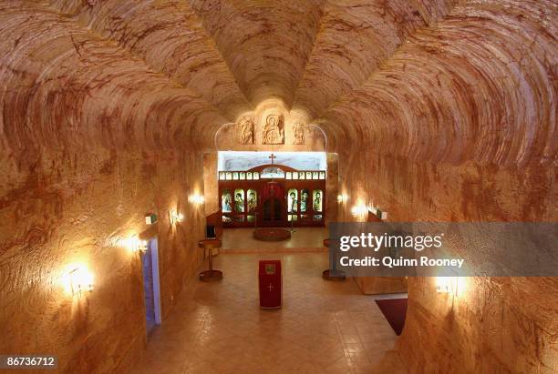General view of the Underground Serbian Orthodox Church on May 5, 2009 in Coober Pedy, Australia.