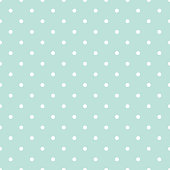 Blue and white polka dot baby seamless vector pattern