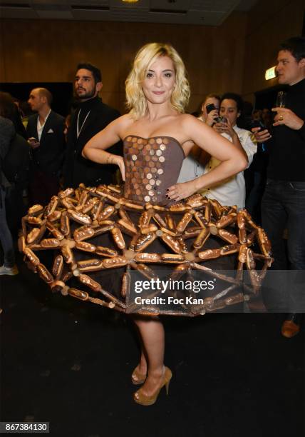 Priscilla Betti attends the 'Salon Du Chocolat 2017 - Chocolate Fair' - Auction Show in Benefit of Mecenat Chirurgie Cardiaque at Parc des...