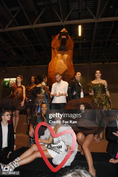 General view of atmosphere during the unveiling of the Chocolate Fox by Richard Orlinski and Yann Couvreur with Sandrine Arcinet, Hapsatou Sy, Lucie...